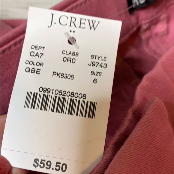 J by J Crew Pink Pants Size 0 , 2 , 4 , 6 , 10 NWT - Picture 8 of 8